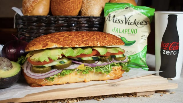 Veggie Avocado Sandwich.