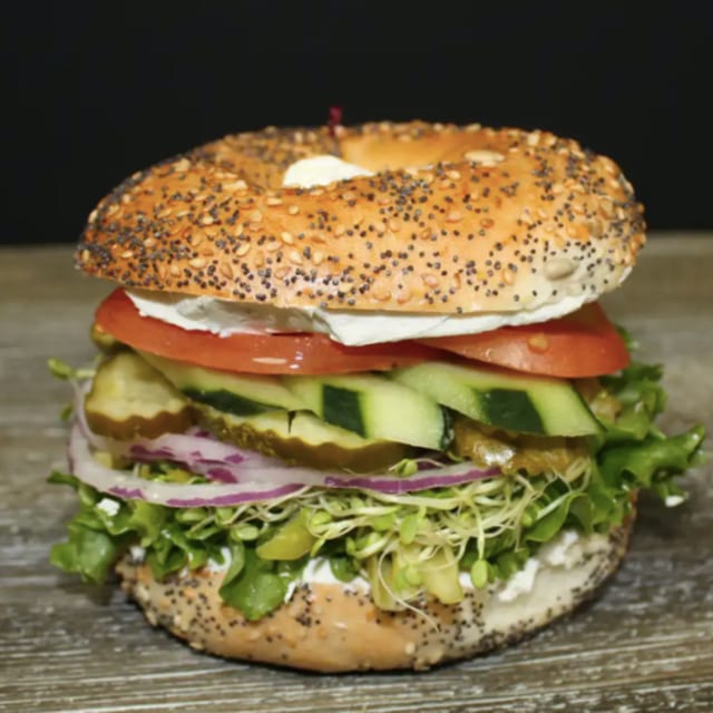 Veggie Deluxe (Plain Cream Cheese) Sandwich.